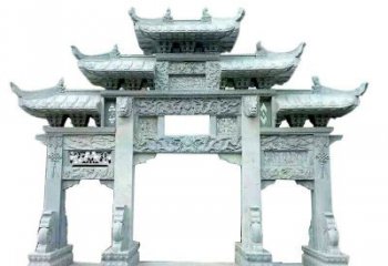 广州中领雕塑仿古牌坊石雕定制