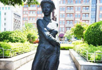 广州民族风情女性青铜雕塑