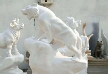 广州中领雕塑：汉白玉老虎雕塑