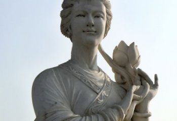 广州汉白玉荷花雕塑，精致美丽无双！