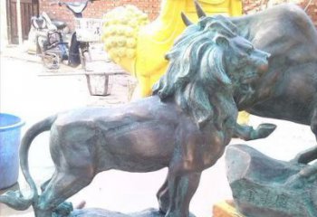 广州象征霸气，越狱青铜狮子雕塑