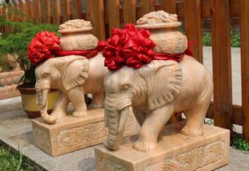 广州把大象的能量带入家庭——石雕聚宝盆大象雕塑