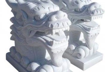 广州精致石雕龙头雕塑，打造建筑雕塑景观