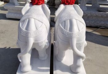 广州精美大象雕塑天然水晶石材塑造
