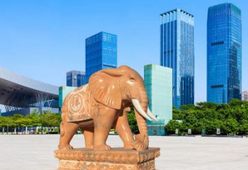 广州大象雕塑，现代大象喷水雕塑，营造雅致优雅氛围