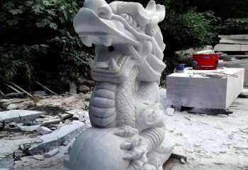 广州精美石雕龙首喷水雕塑