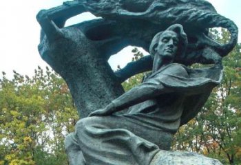 广州世界名人19世纪波兰作曲家肖邦创意雕塑