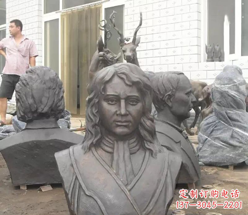 广州西方名人胸雕铜雕