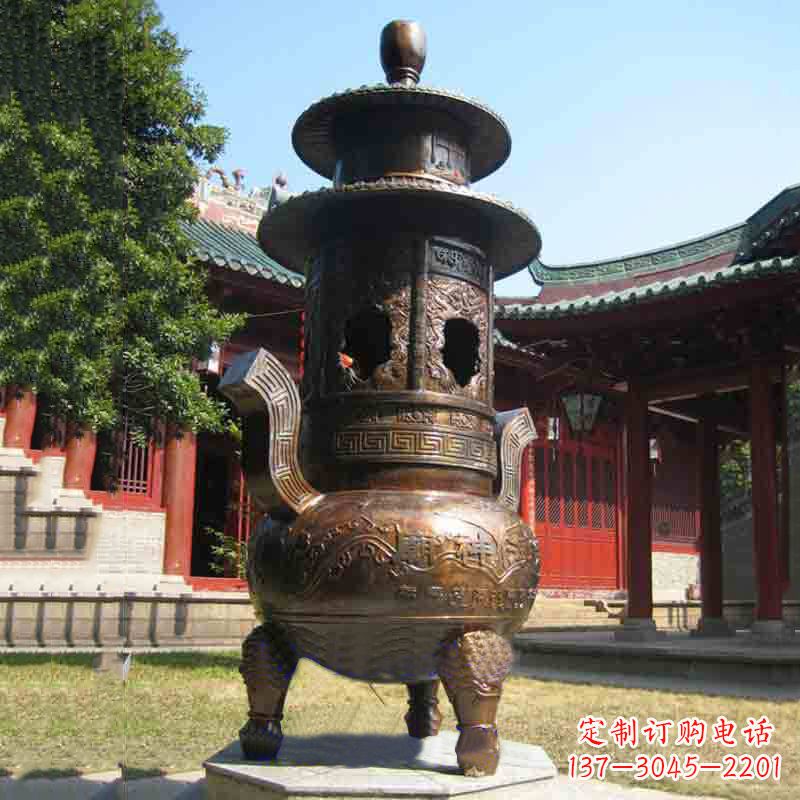 广州现代铜制香炉铜雕香炉
