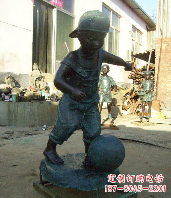 广州小孩玩耍青铜人物铜雕
