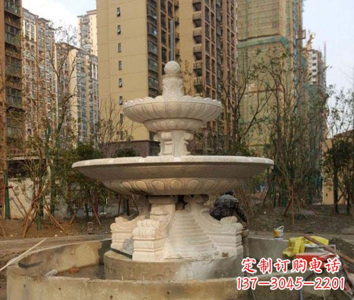 广州小区景观大型喷泉石雕 (3)