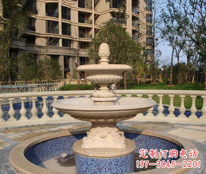 广州小区景观多层喷泉石雕