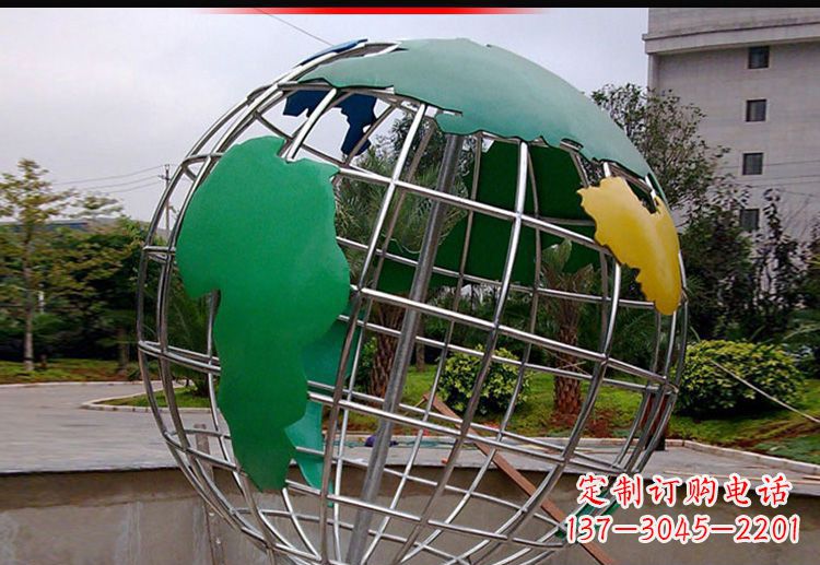 广州校园不锈钢地球仪造型雕塑