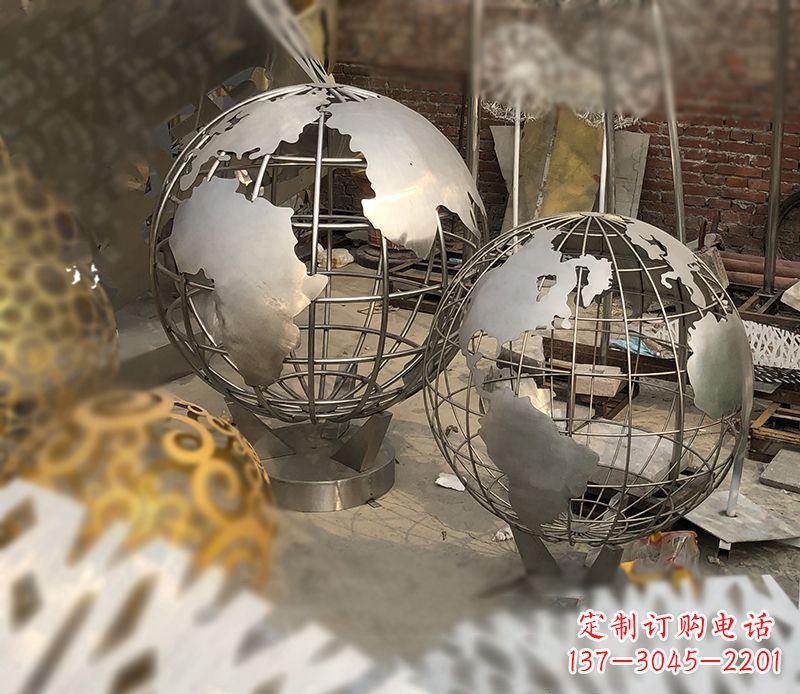 广州校园不锈钢地球仪雕塑112