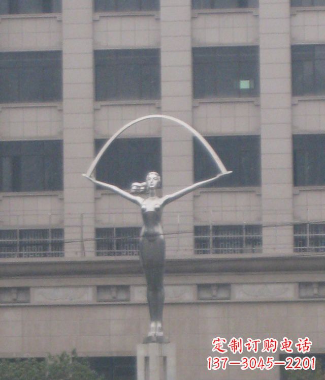 广州校园不锈钢女孩雕塑