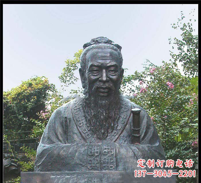 广州校园大型孔子头像铜雕