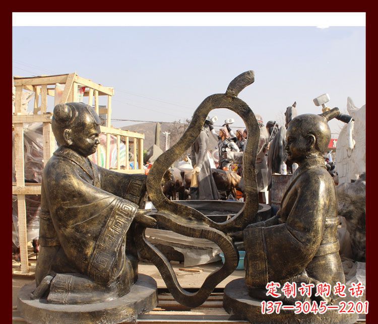 广州校园孔融让梨铜雕
