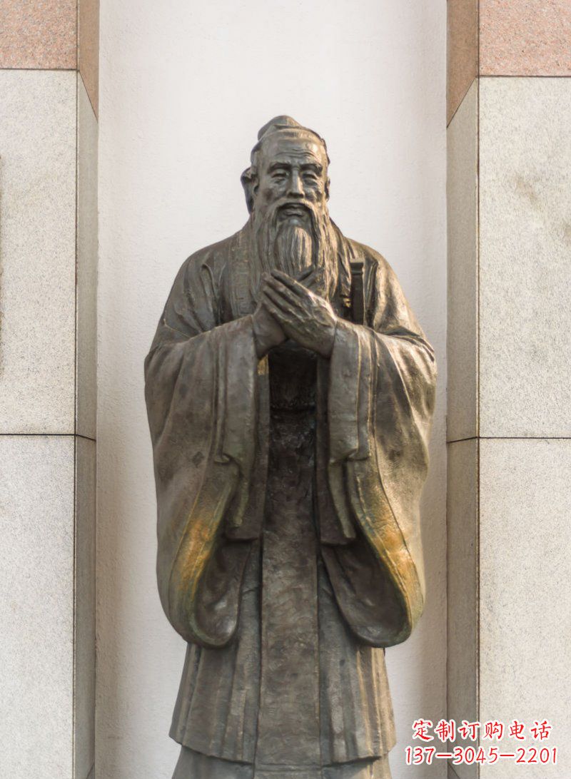 广州校园孔子名人铜雕