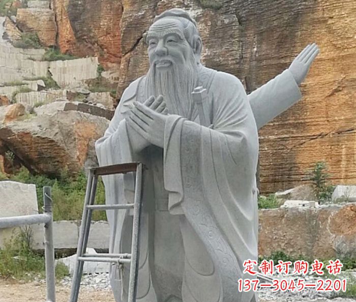 广州校园人物大理石孔子石雕