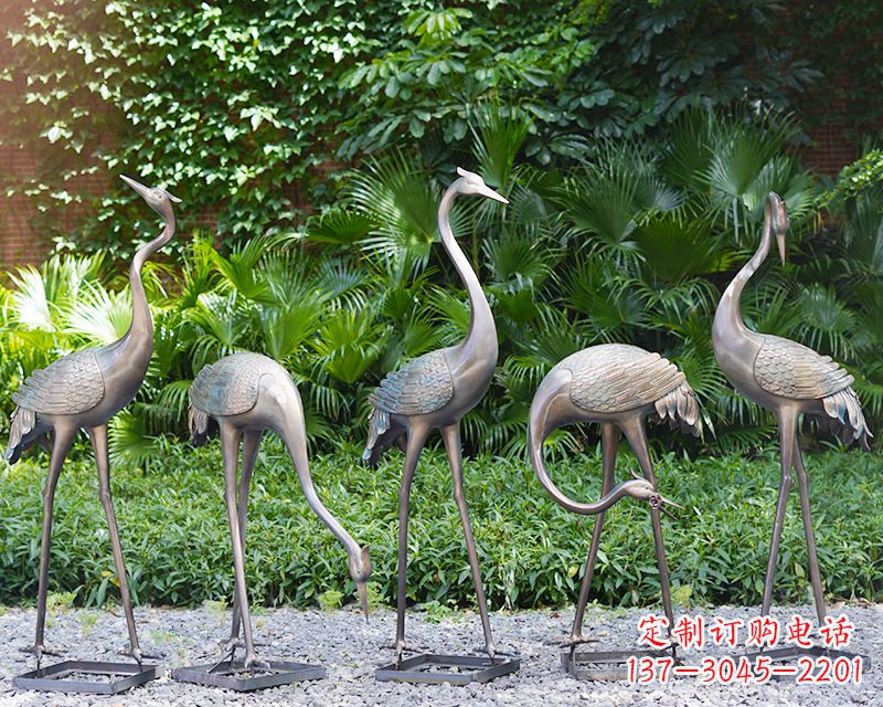 广州写意仙鹤雕塑
