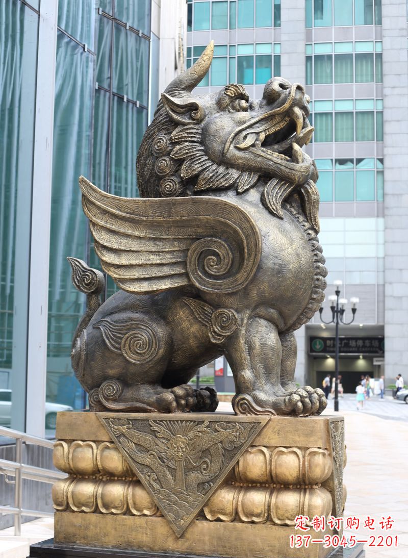 广州獬豸法院独角兽铜雕