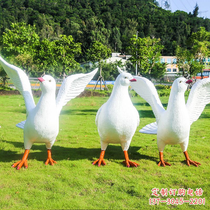 广州信阳师院和平鸽雕塑