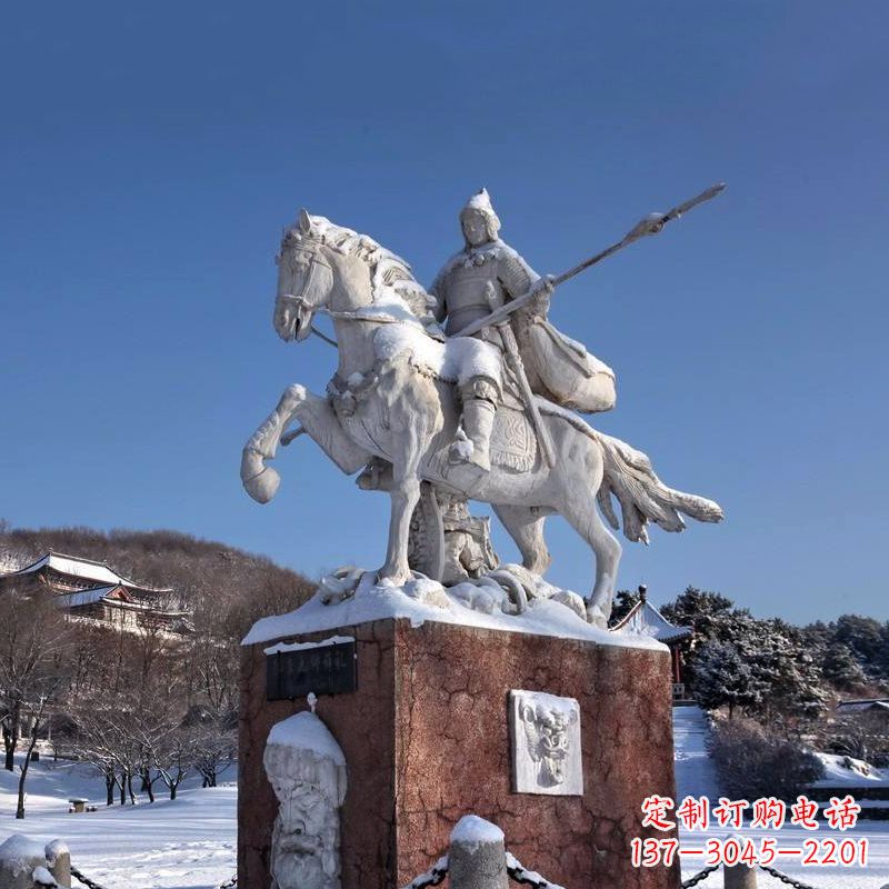 广州薛仁贵骑马雕像-中国历史名人唐朝名将景区景观雕塑