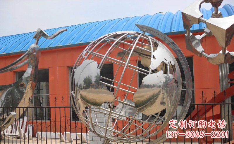 广州学校不锈钢地球仪雕塑