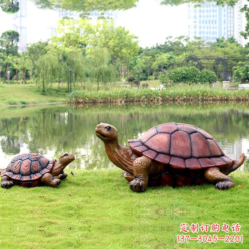 广州园林仿真乌龟玻璃钢池塘湖泊水景雕塑摆件