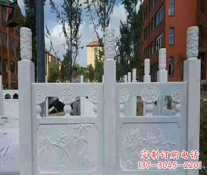 广州园林景观大理石桥栏板石雕_2