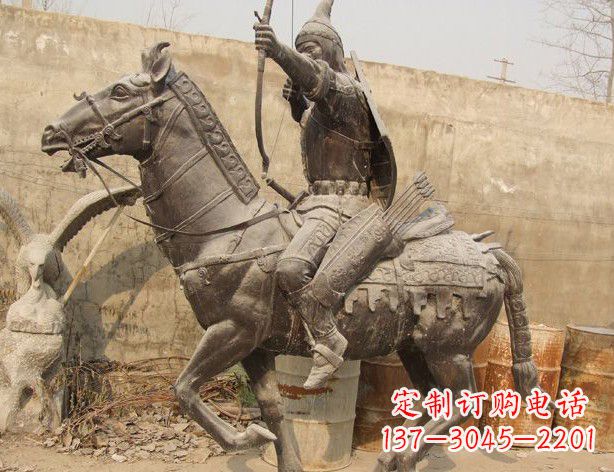 广州战马与射箭的士兵