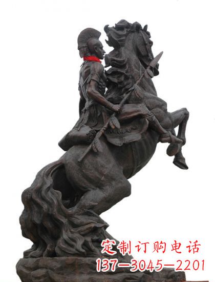 广州战士与马 铸铜雕塑