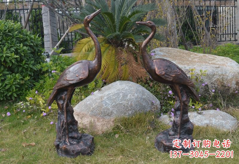 广州站立仙鹤雕塑 (2)