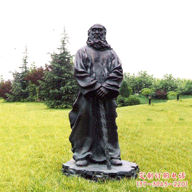 广州张大千铜雕像-公园近代名人著名人物雕塑