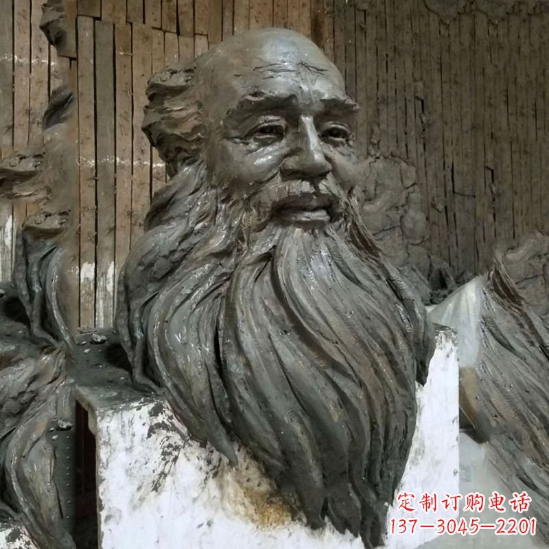 广州张大千头像雕塑泥稿
