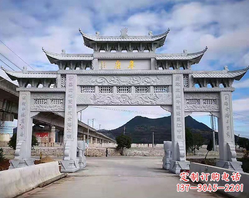 广州张掖石雕牌坊雕刻