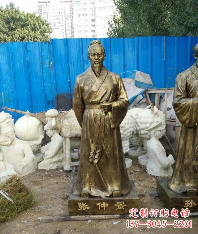 广州张仲景古代医学名人铜雕