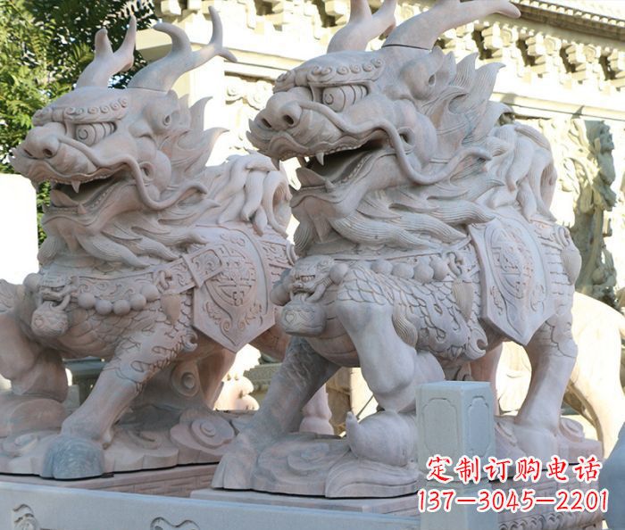 广州招财瑞兽麒麟石雕 (2)