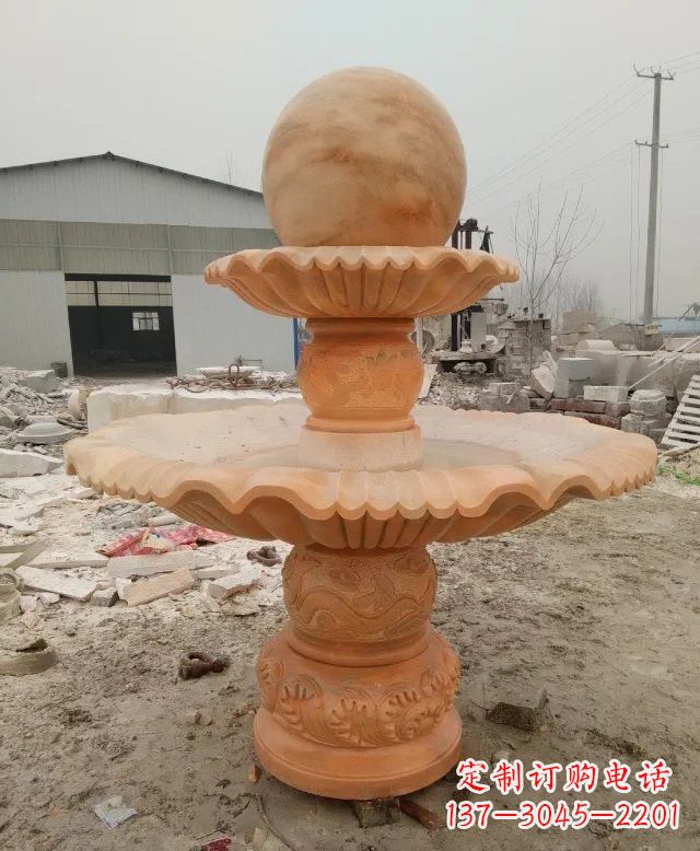 广州招财双层风水球石雕