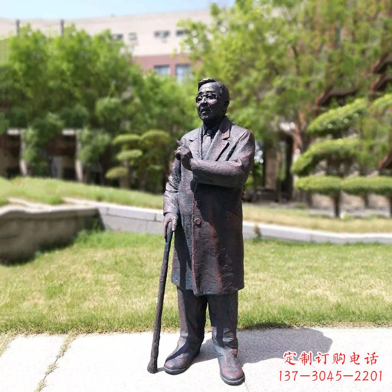 广州中国名人著名数学家华罗庚铜雕像