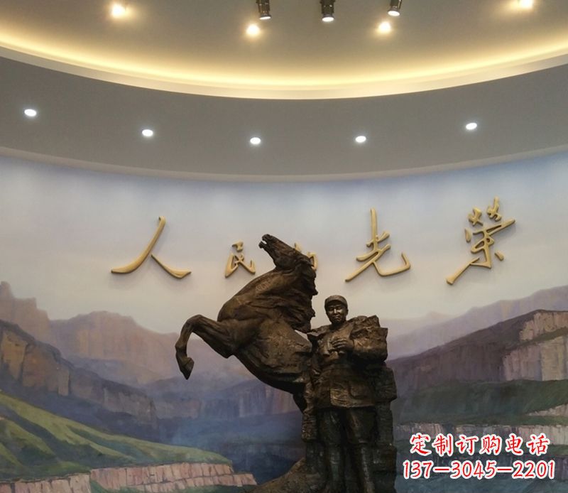 广州朱德人物景观铜雕
