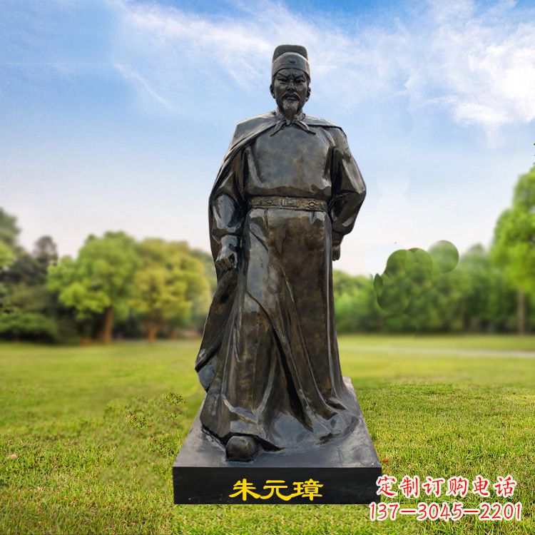 广州朱元璋玻璃钢仿铜雕塑