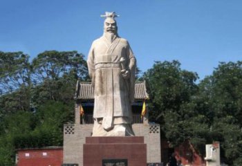 广州魏武帝曹操汉白玉石雕像-景区历史名人塑像