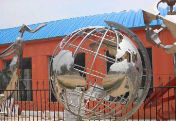广州学校不锈钢地球仪雕塑