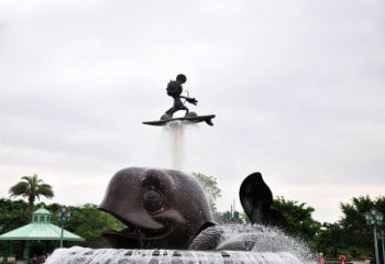 广州鱼和小孩水景喷泉