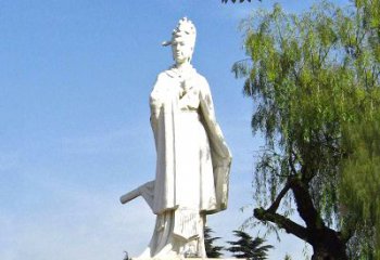 广州虞姬石雕像-秦末汉初著名美人汉白玉雕塑