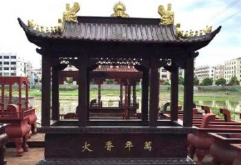 广州招财香炉铜雕