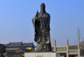 广州中国历史名人元末明初画家诗人倪瓒铜雕塑像