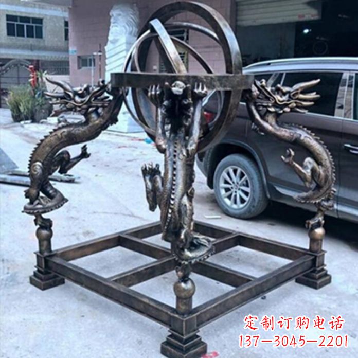 广州铸铜浑天仪景观雕塑摆件