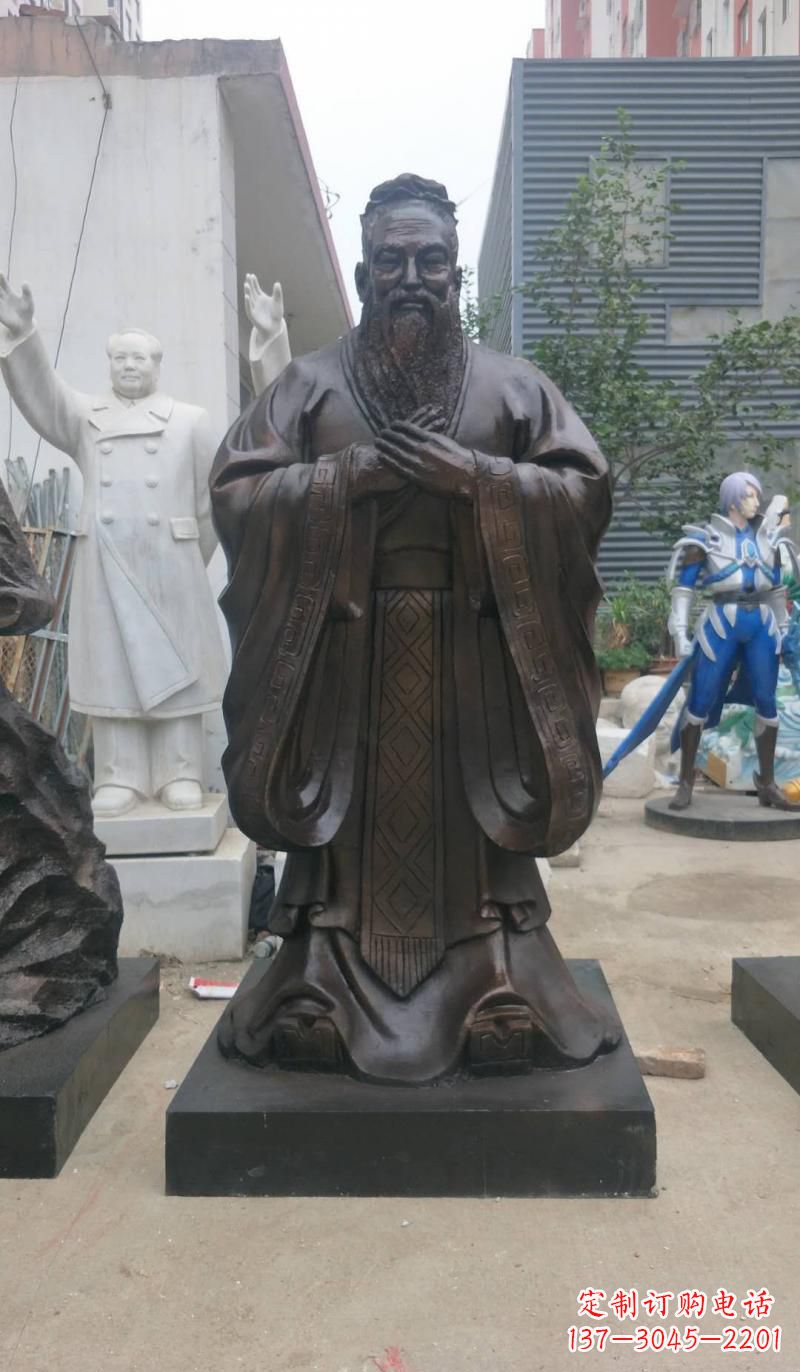 广州铸铜孔子雕塑